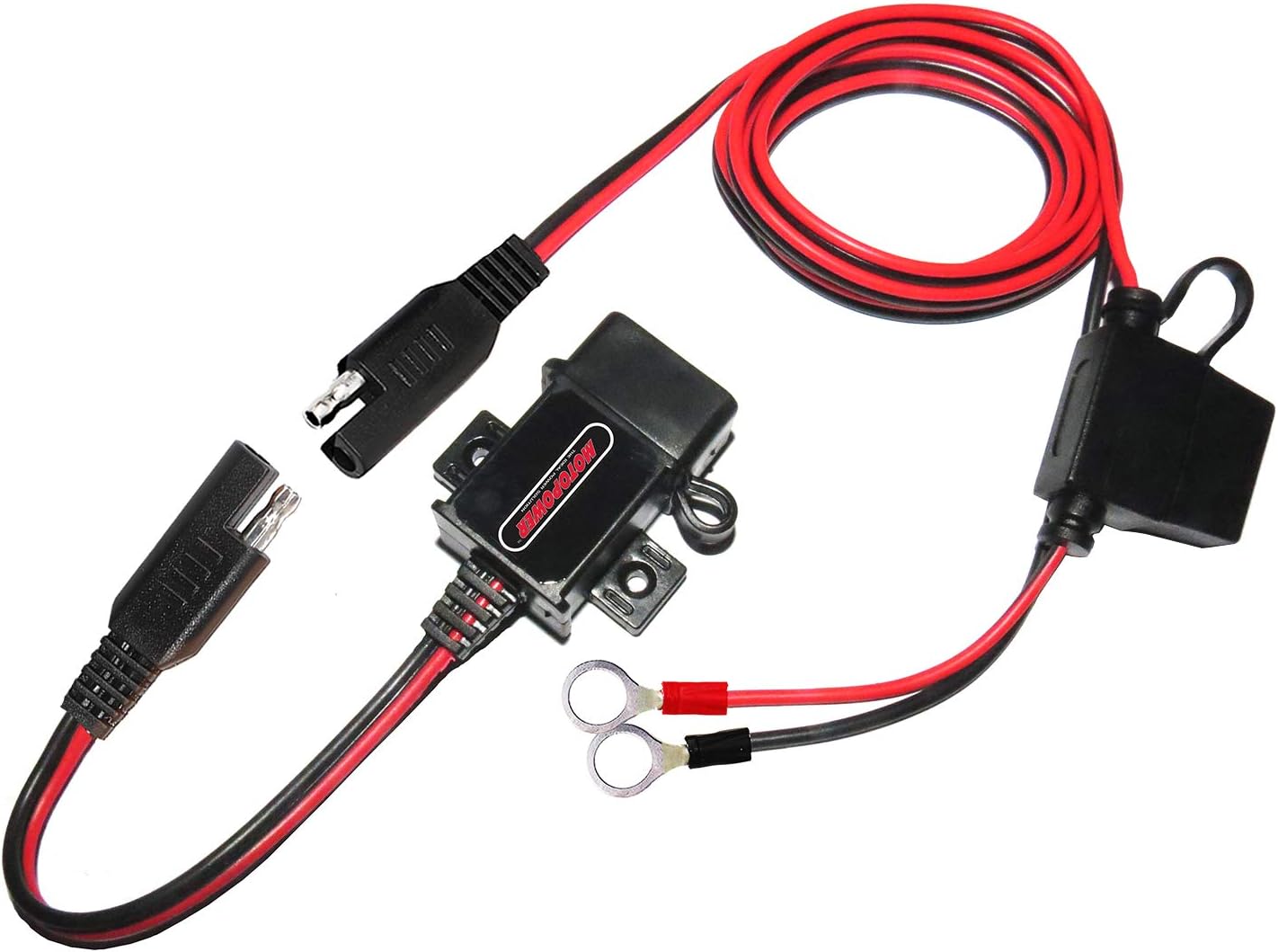 MOTOPOWER MP0609A 3.1Amp Motorrad USB Ladegerät Kit SAE zu USB Adapter Kabel